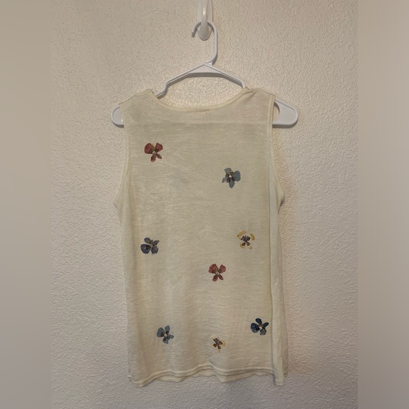 BREAD by Staley Gretzinger Sleeveless Small Embroiled Floral Knit Wearable Art - Picture 8 of 8